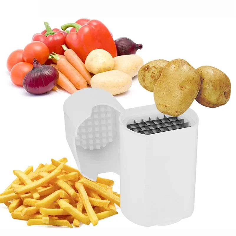 coupe frite en démo avec des légumes