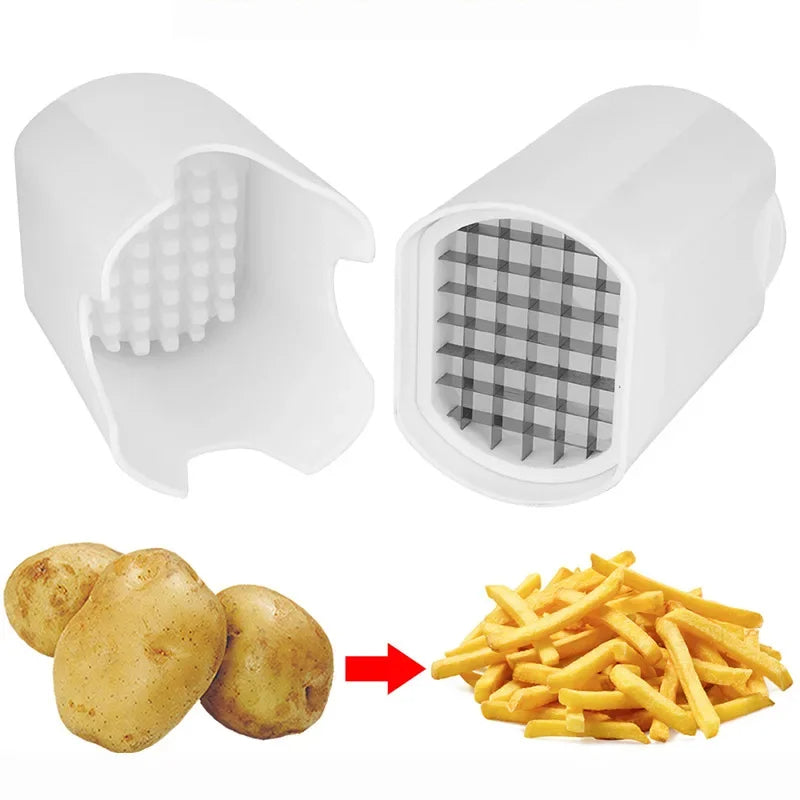 coupe frite en démo avec des patates