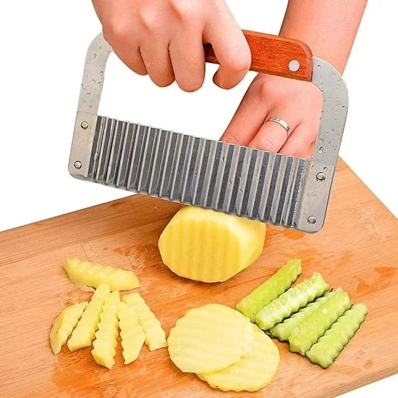 coupe-frites ondulées polyvalent