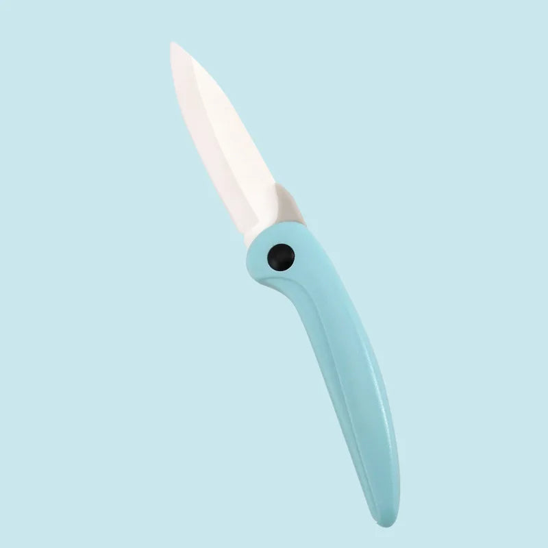 couteau en céramique bleu