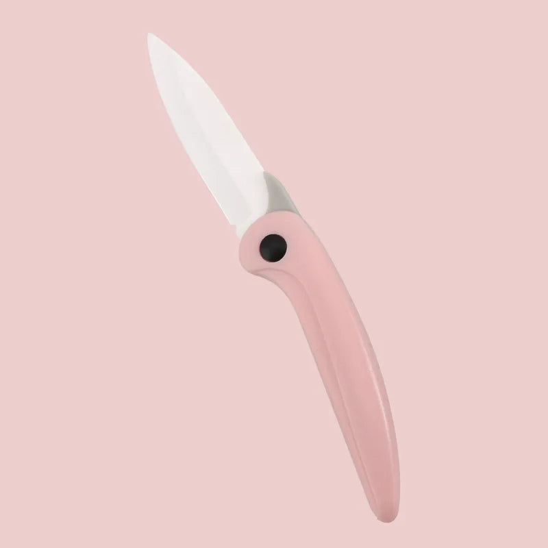 couteau en céramique rose