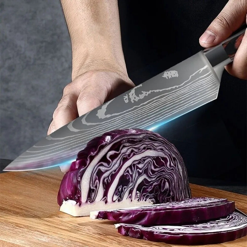 couteau de cuisine de chef coupe chou