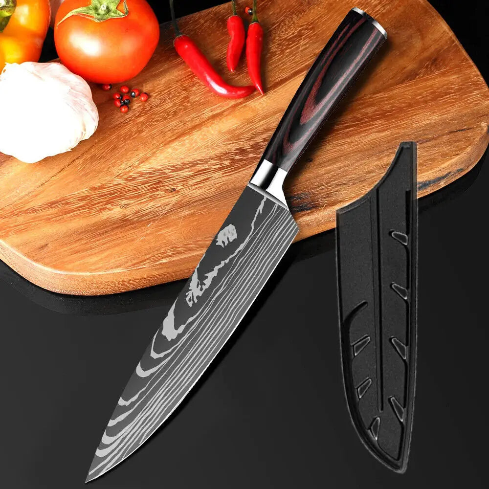 couteau de cuisine de chef avec etui