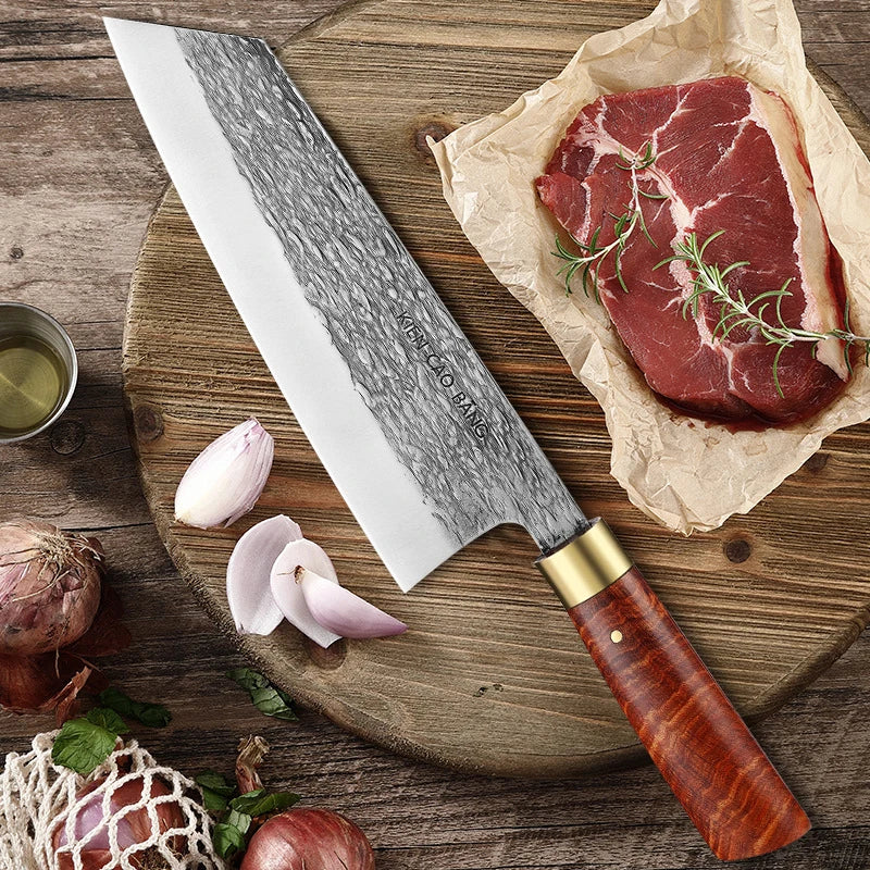 couteau de cuisine japonais et steak
