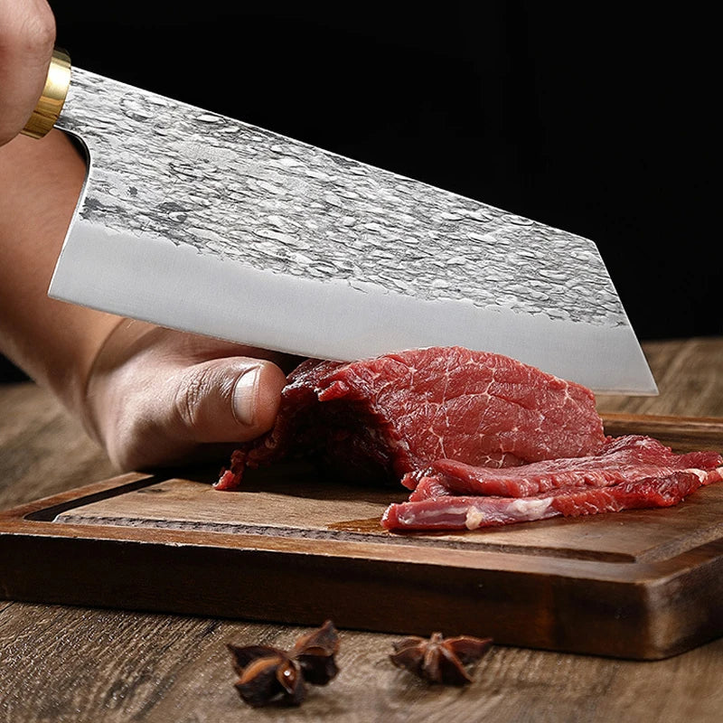 couteau de cuisine japonais et viande