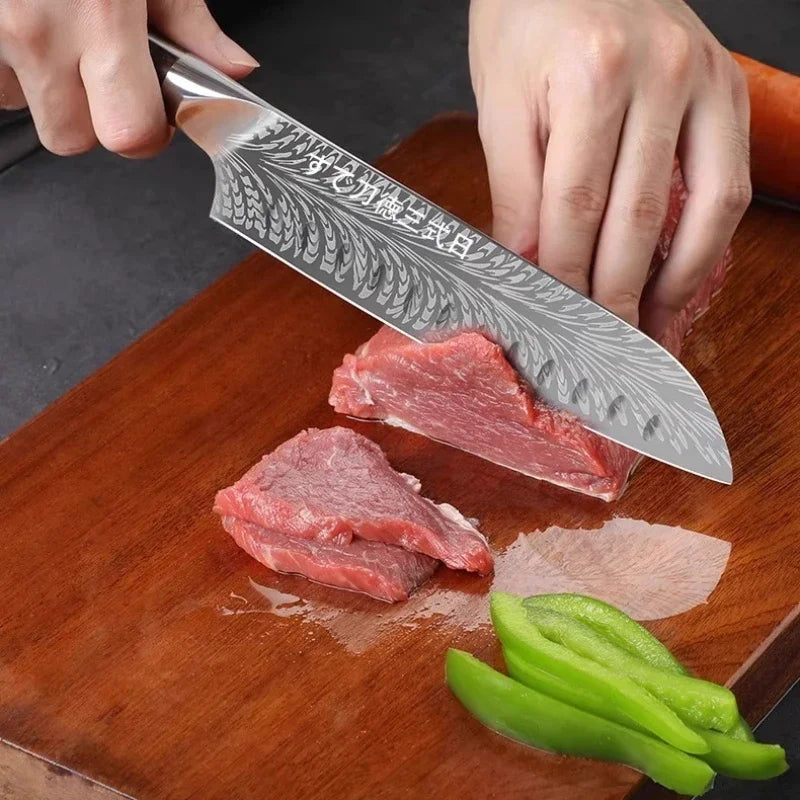 couteau de cuisine en utilisation