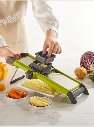mandoline ajustable avec protection pour les doigts