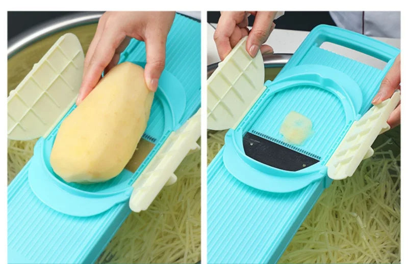 mandoline pour julienne et appareil de maintien des légumes