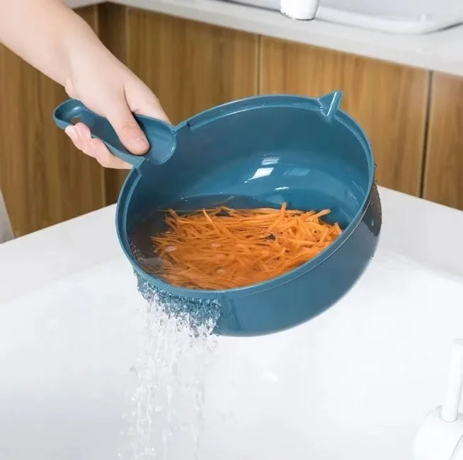 Mandoline Manuel - CutShredGrater™ - Bleu
