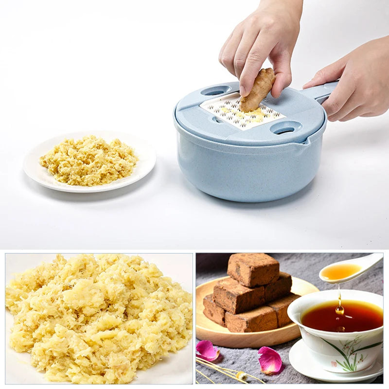mandoline multifoncgion avec rape pour gingembre ou ail