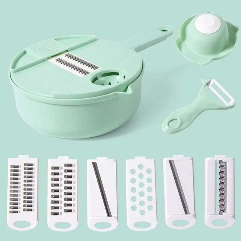 Mandoline Manuel - CutShredGrater™ - Bleu