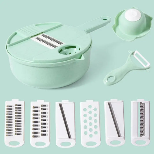 Mandoline Manuelle - CutShredGrater™ - Vert