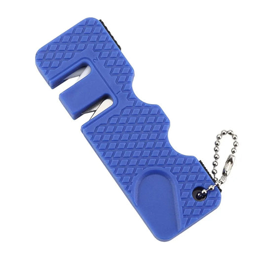 aiguiseur de couteau porte clé bleu