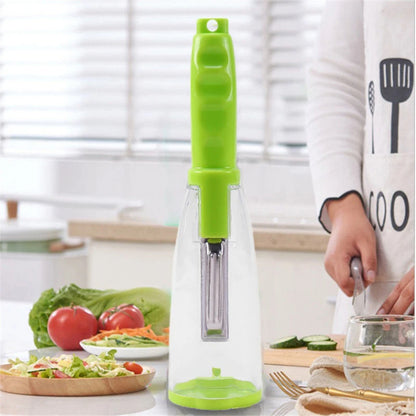 épluche légumes avec storage vert démo
