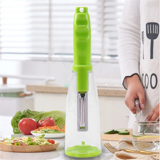 épluche légumes avec storage vert démo
