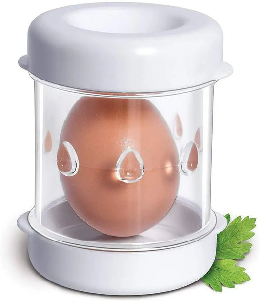 éplucheur d'oeuf dur blanc