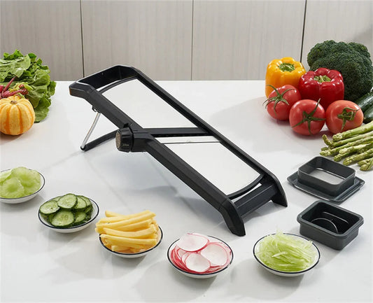mandoline ajustable de couleur noir présentation
