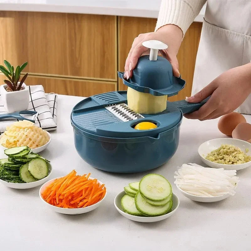 Mandoline Manuel - CutShredGrater™ - Bleu