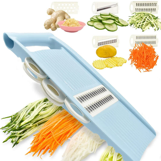 trancheuse de légumes bleu