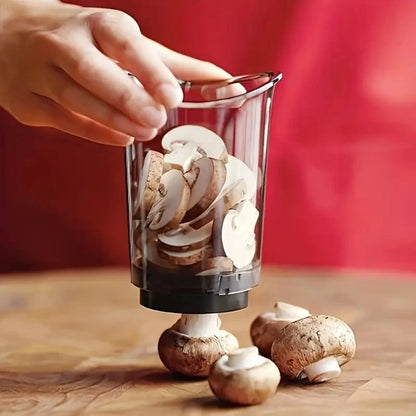 trancheuse de légumes avec champignons
